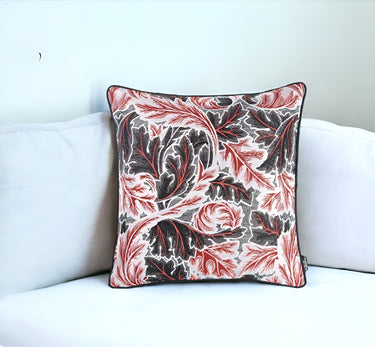 Red and White Throw Pillow Cover